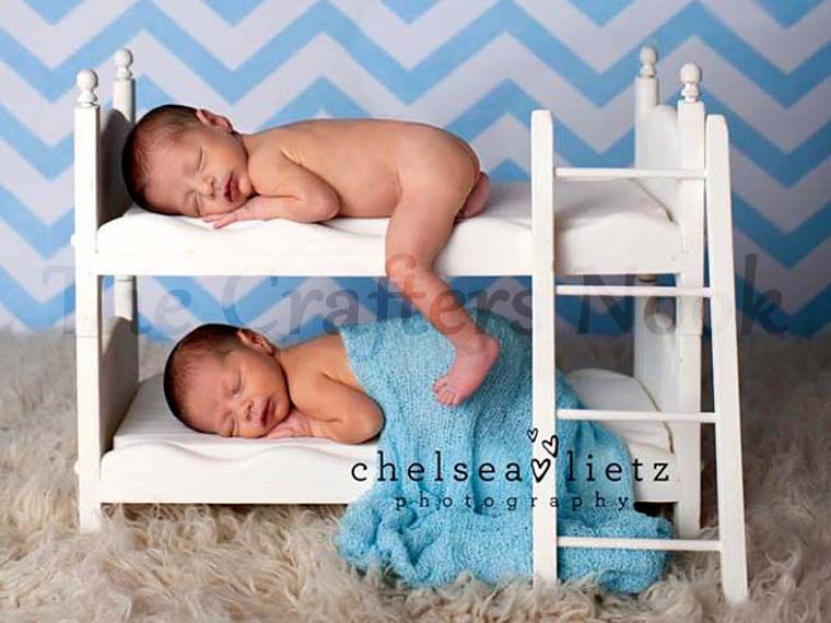 The Crafters Nook Newborn Photography Props and Stackable Doll Beds